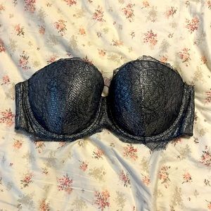metallic PINK strapless bra